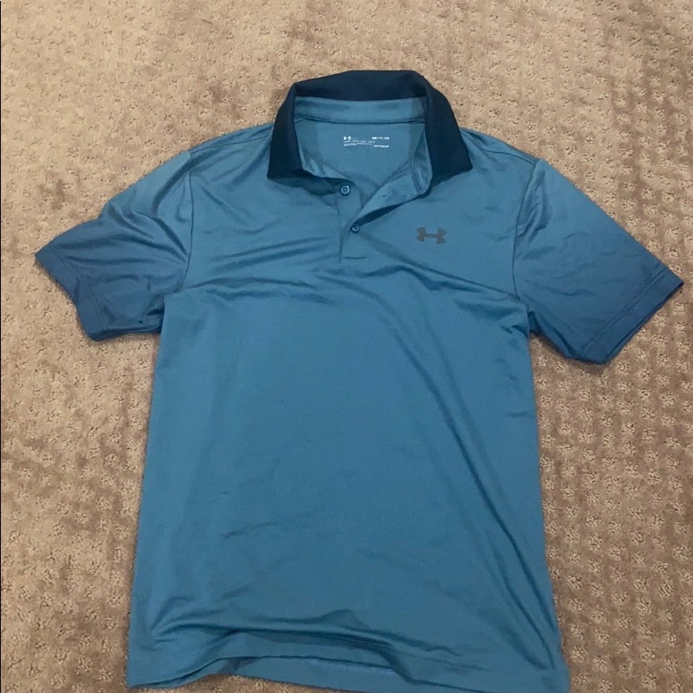 Under Armour Golf Polo. Heat gear. Size S. Blue